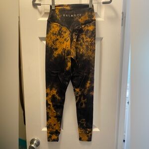 Balance Athletica/Vitality Tie-Dye Leggings - Black and Orange